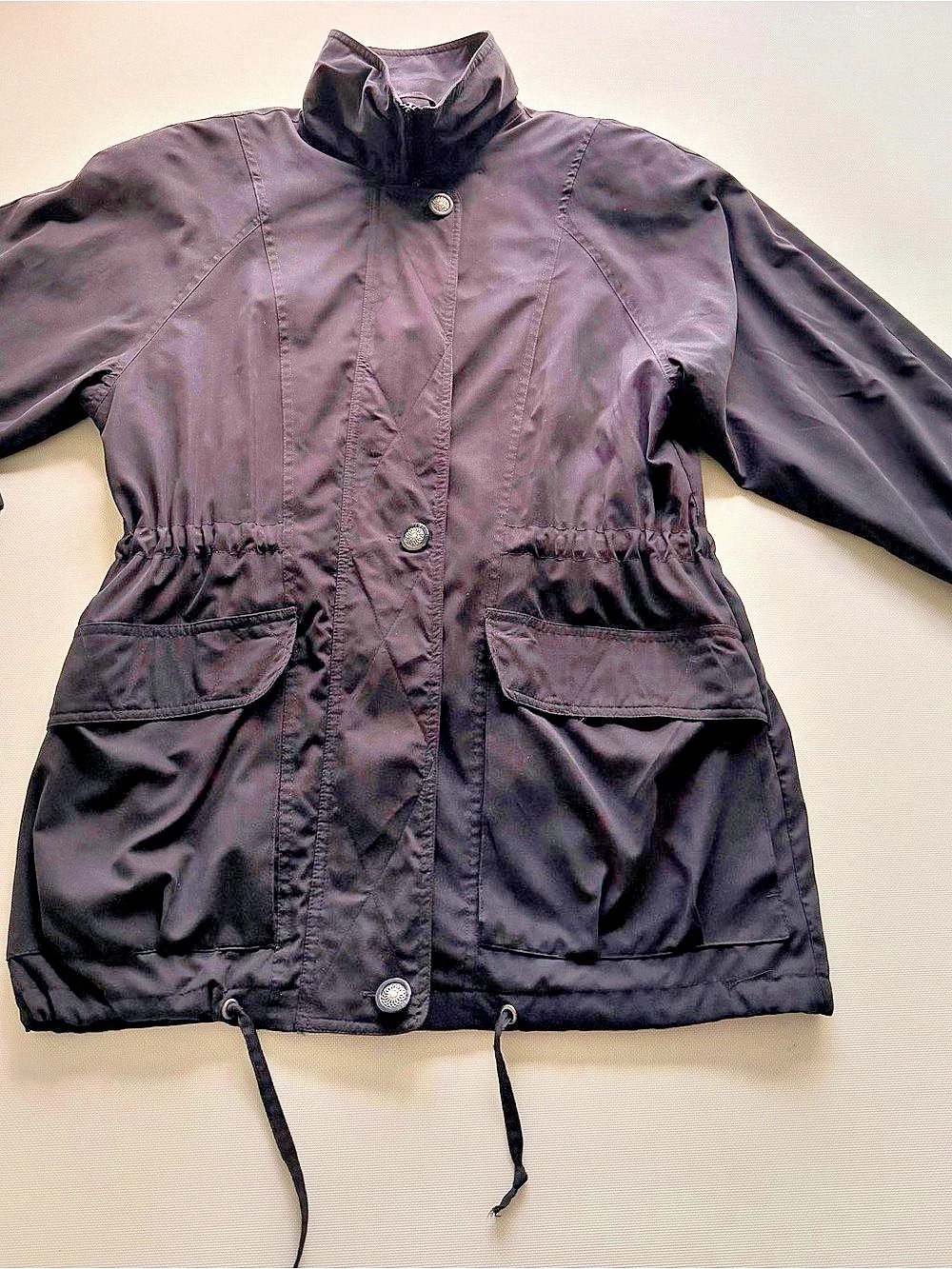 London Fog Black Utility Jacket Size Small
